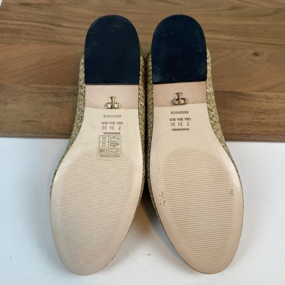 New Paula Torres Lia Raffia Handmade Loafer‎ Shoes Size 7 M